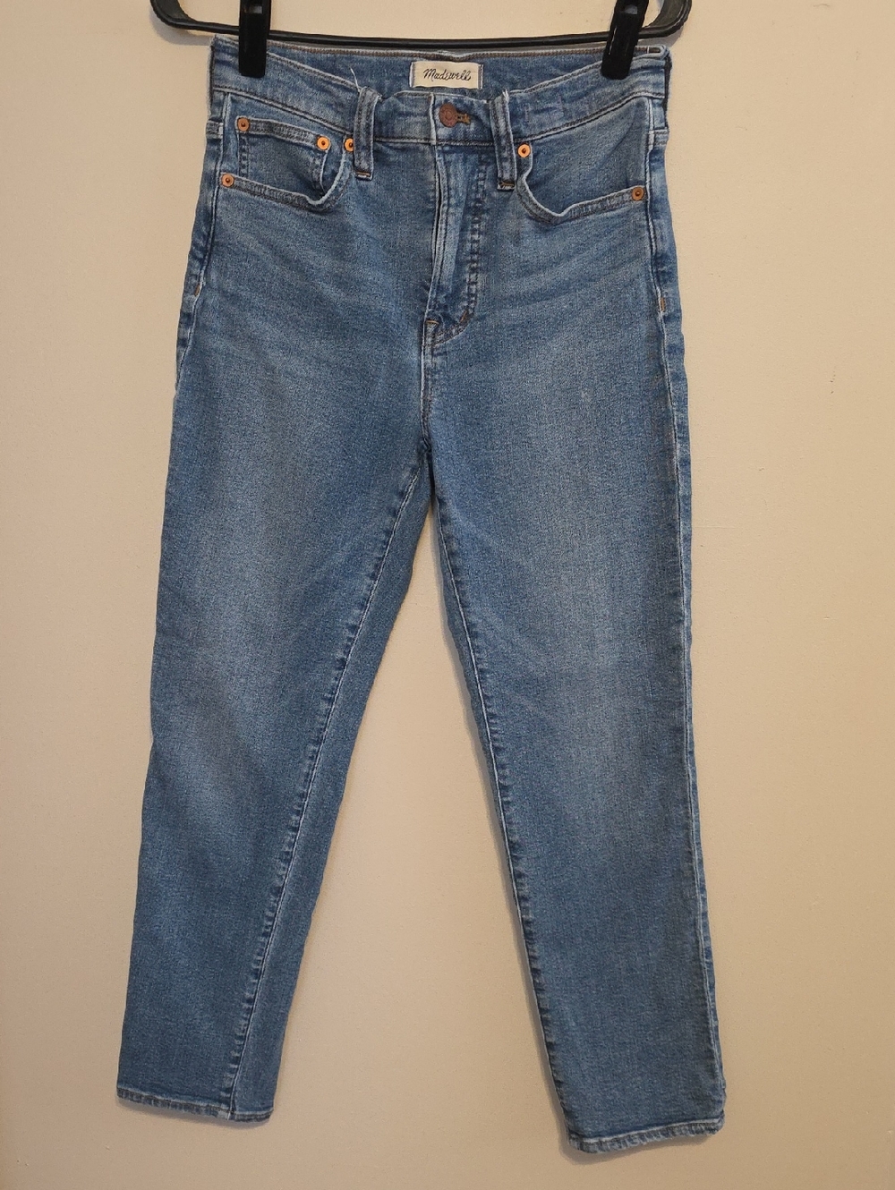 Madewell High-Rise Perfect Vintage Straight Jeans in Light Blue Wash